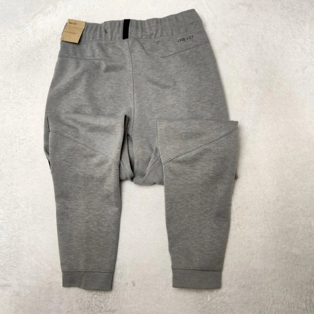 Nike AIr Jordan Jogger Pants Mens Small Gray Slim Workout Gym Zip Pocket DV9785